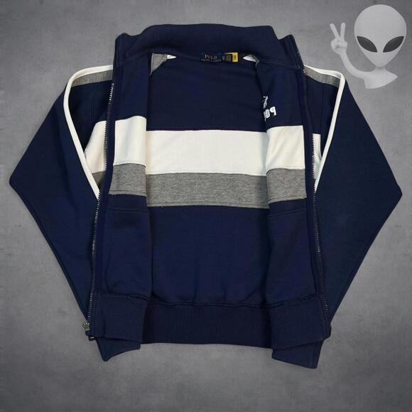 Polo Ralph Lauren Track Jacket XS Navy Striped Athletic - Picture 4 of 7